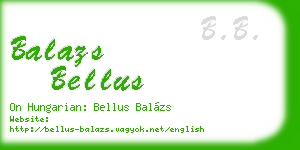 balazs bellus business card
